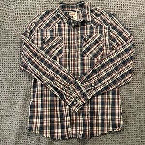 Plaid Western Levi’s Long Sleeve Shirt, Small